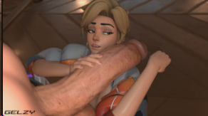 GelzyTracer大战扶她Brigitte，激战过后余韵未消